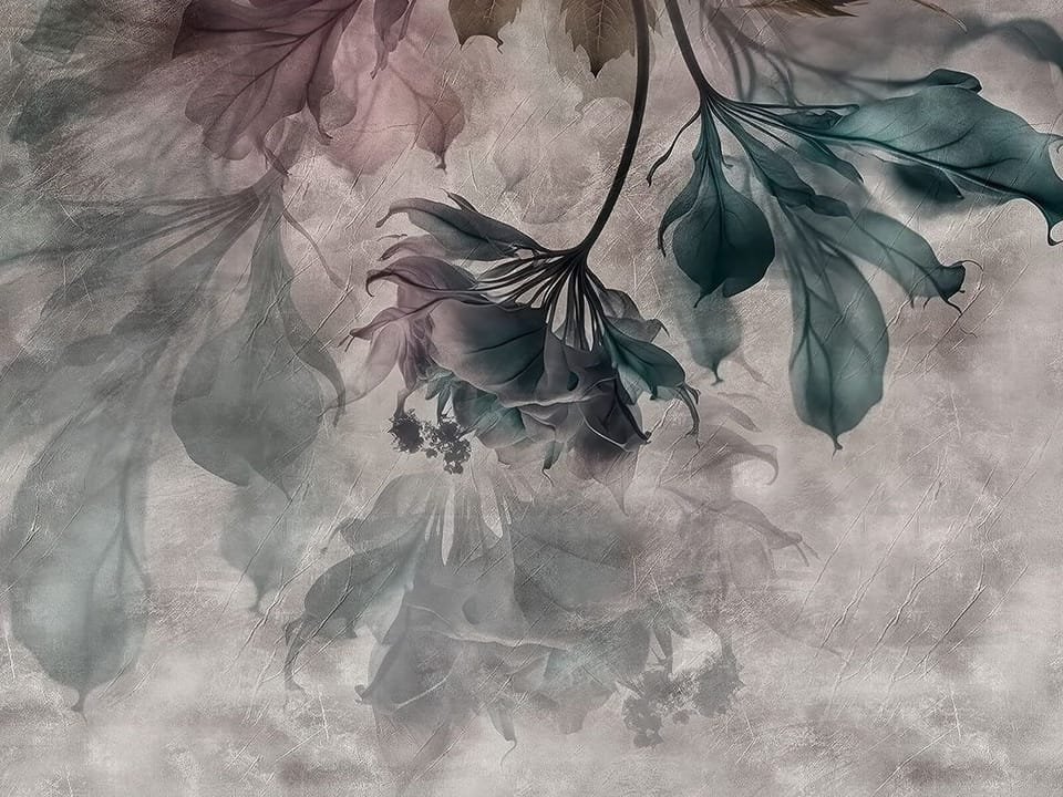 Fototapeta Egzotyczne liście i kwiaty