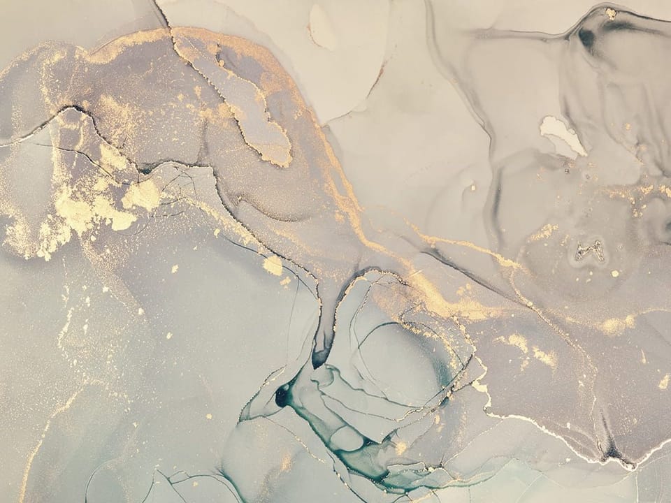 Fototapeta Abstrakcyjne Plamy i Złote Akcenty