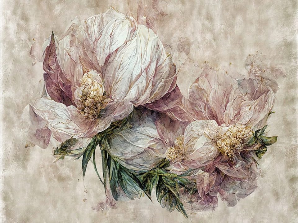 Fototapeta Egzotyczne kwiaty w pastelach