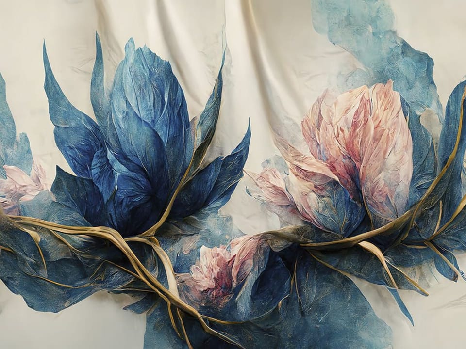 Fototapeta Egzotyczne kwiaty w odcieniach błękitu