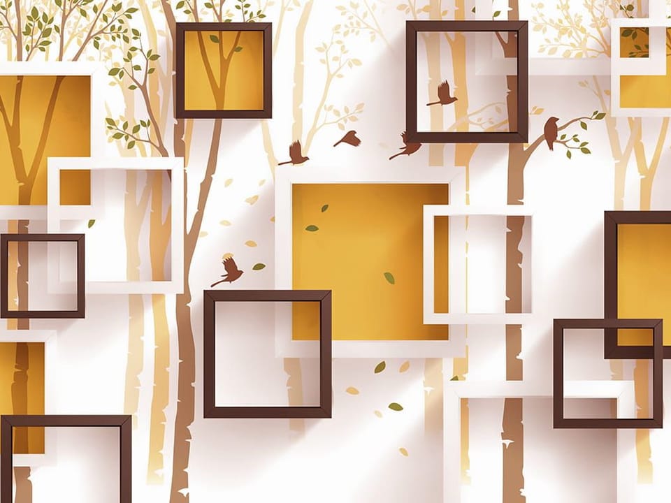 Fototapeta Abstrakcyjne ramki wśród drzew