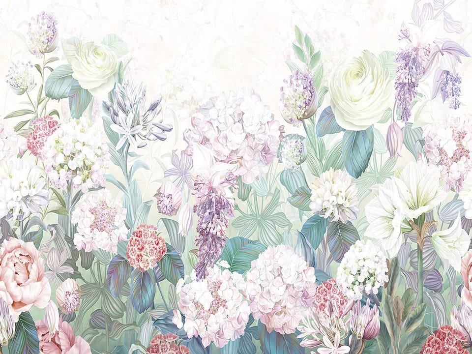 Fototapeta Egzotyczne kwiaty w pastelach