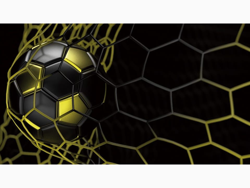 Fototapeta Piłka nożna w siatce bramki