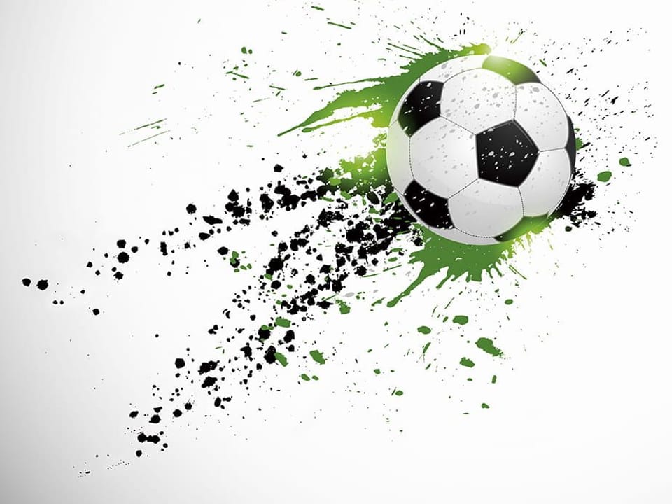 Fototapeta Piłka nożna z kolorowymi plamami