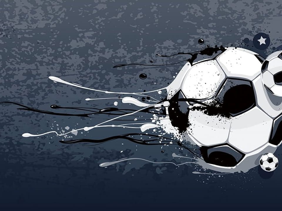 Fototapeta Piłki nożne z efektem rozprysków