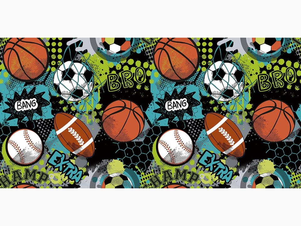 Fototapeta Sportowe Piłki na Kolorowym Tle