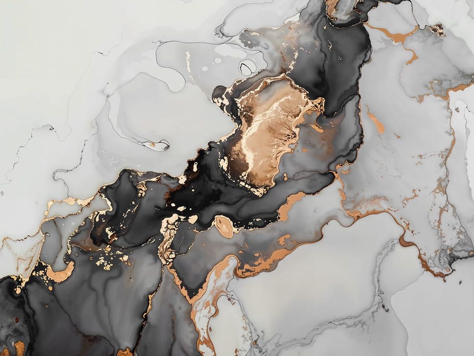 Fototapeta Abstrakcyjne Plamy i Złote Akcenty