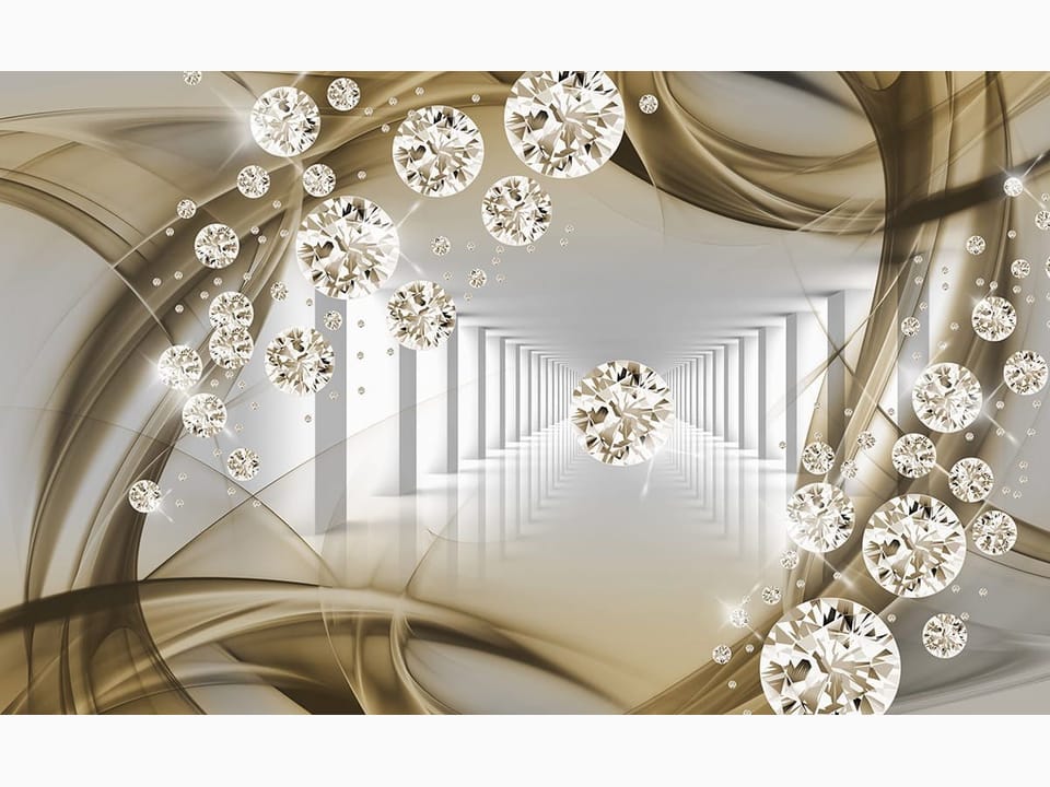 Fototapeta Diamentowe kule w tunelu