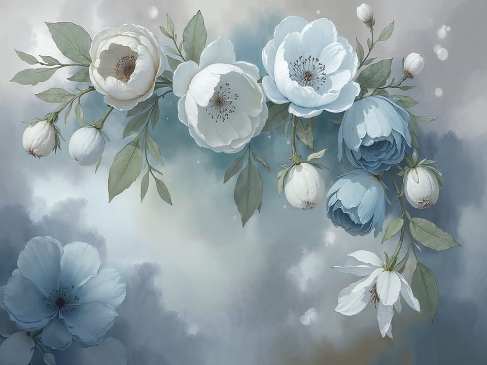 Fototapeta Egzotyczne Kwiaty na Gałęzi