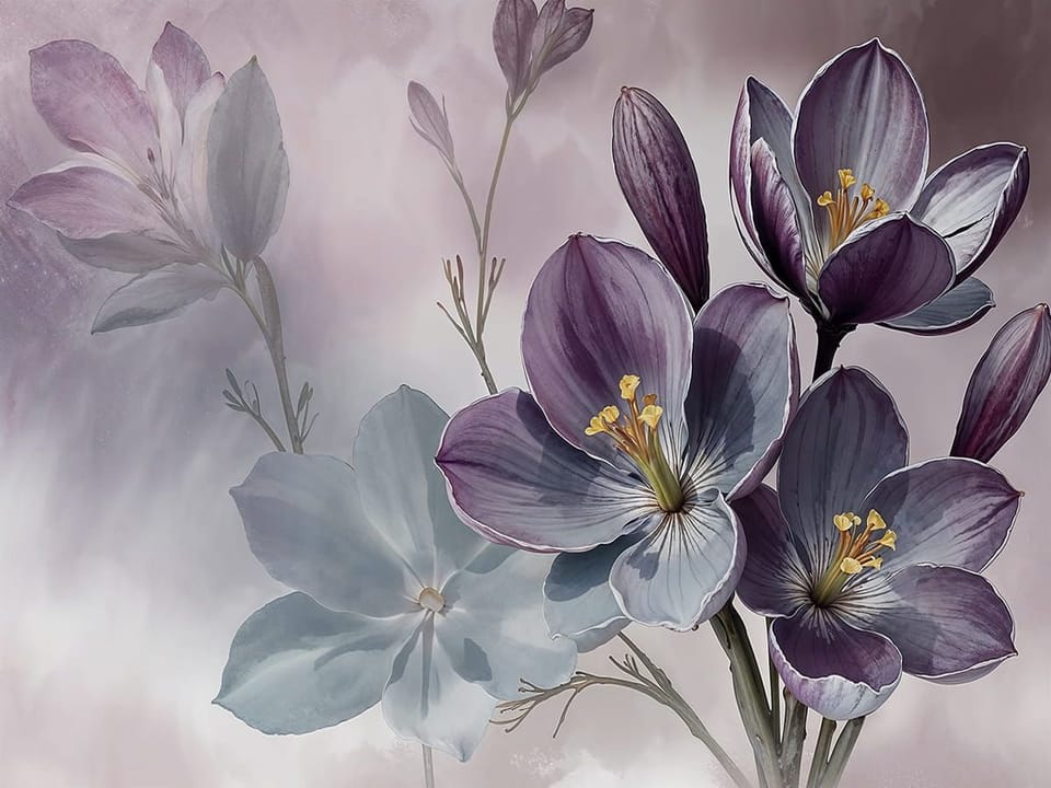 Fototapeta Polne kwiaty w fioletowych odcieniach