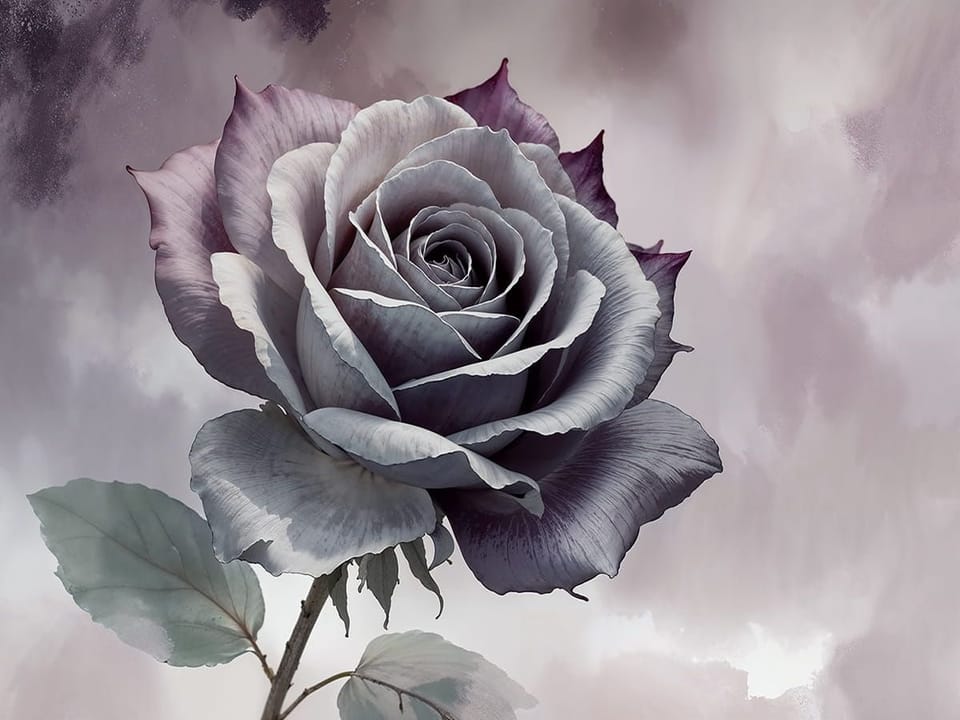 Fototapeta Róża w Delikatnych Fioletach