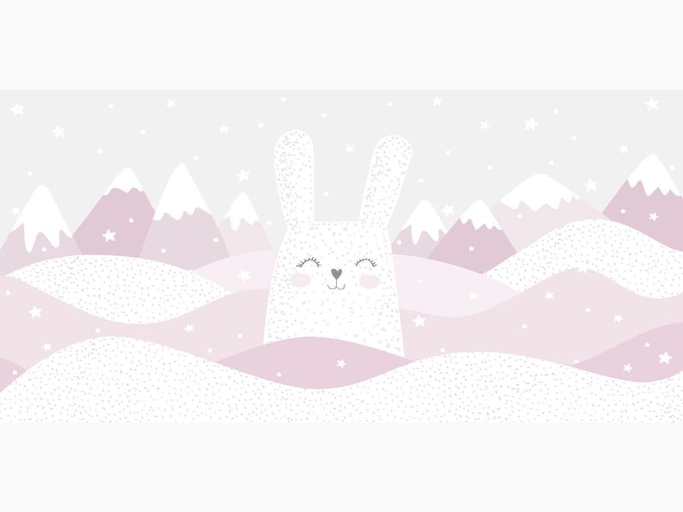 Fototapeta Królik w Górach z Gwiazdkami