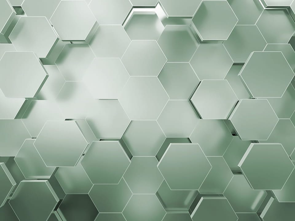 Fototapeta Trójwymiarowe sześciokąty 3D