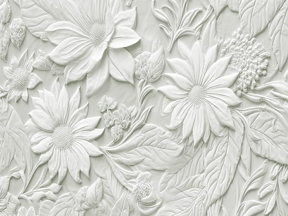 Fototapeta Reliefowe kwiaty w 3D