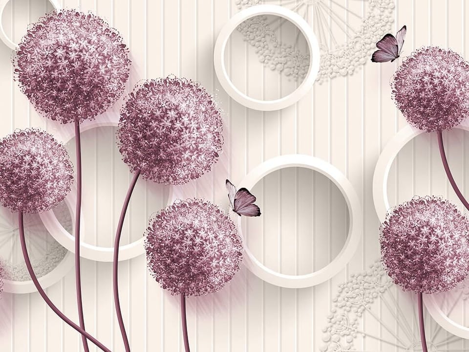 Fototapeta Kwiaty na długich łodygach