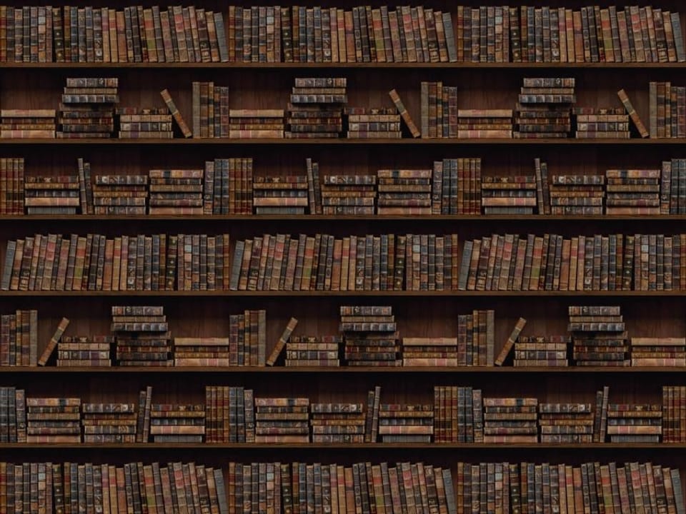Fototapeta Regały z książkami w bibliotece na wymiar