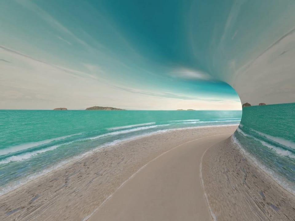 Fototapeta Plaża z Zakrzywionym Horyzontem na wymiar
