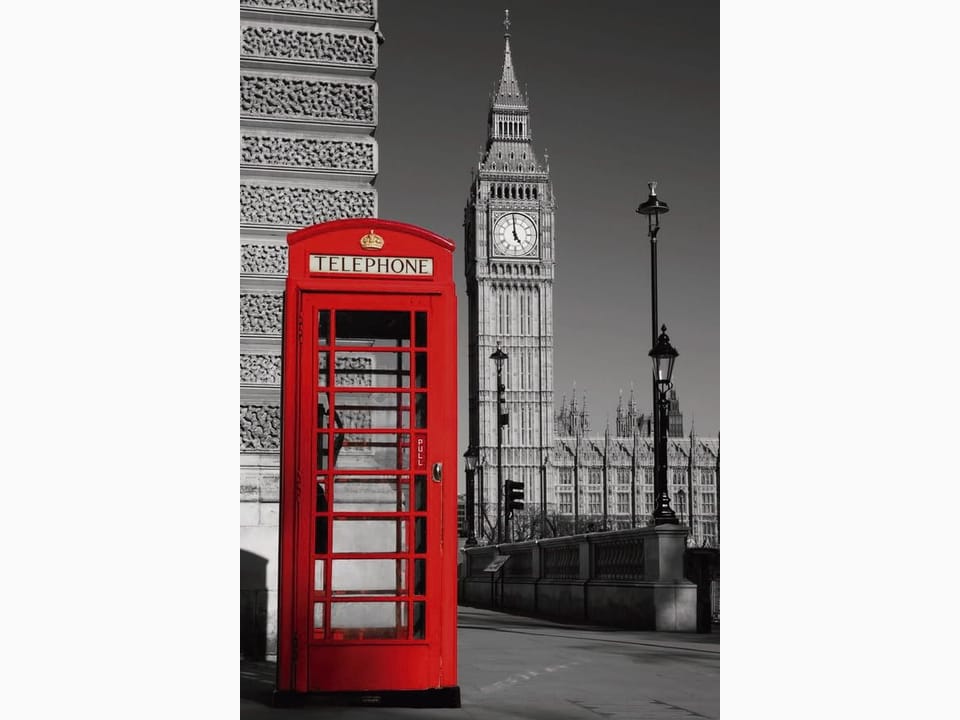 Fototapeta Czerwona budka w Londynie na wymiar