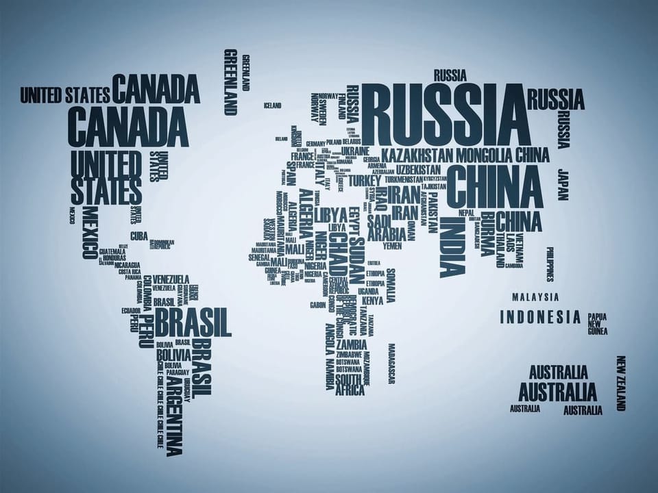 Fototapeta Typograficzna mapa świata na wymiar