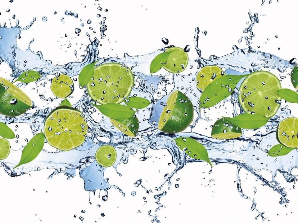 Fototapeta Latające Limonki i Liście na wymiar
