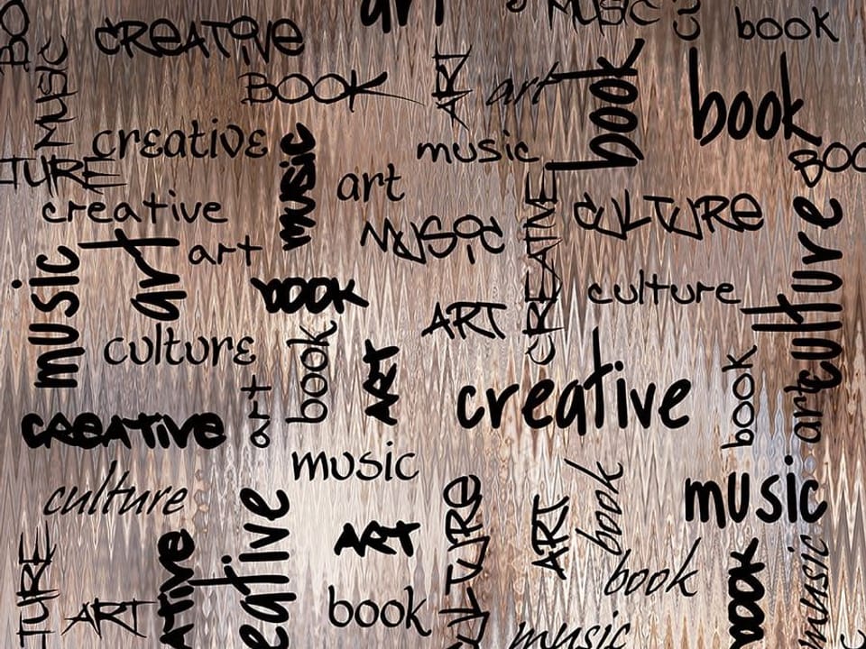 Fototapeta Typograficzne napisy na drewnie