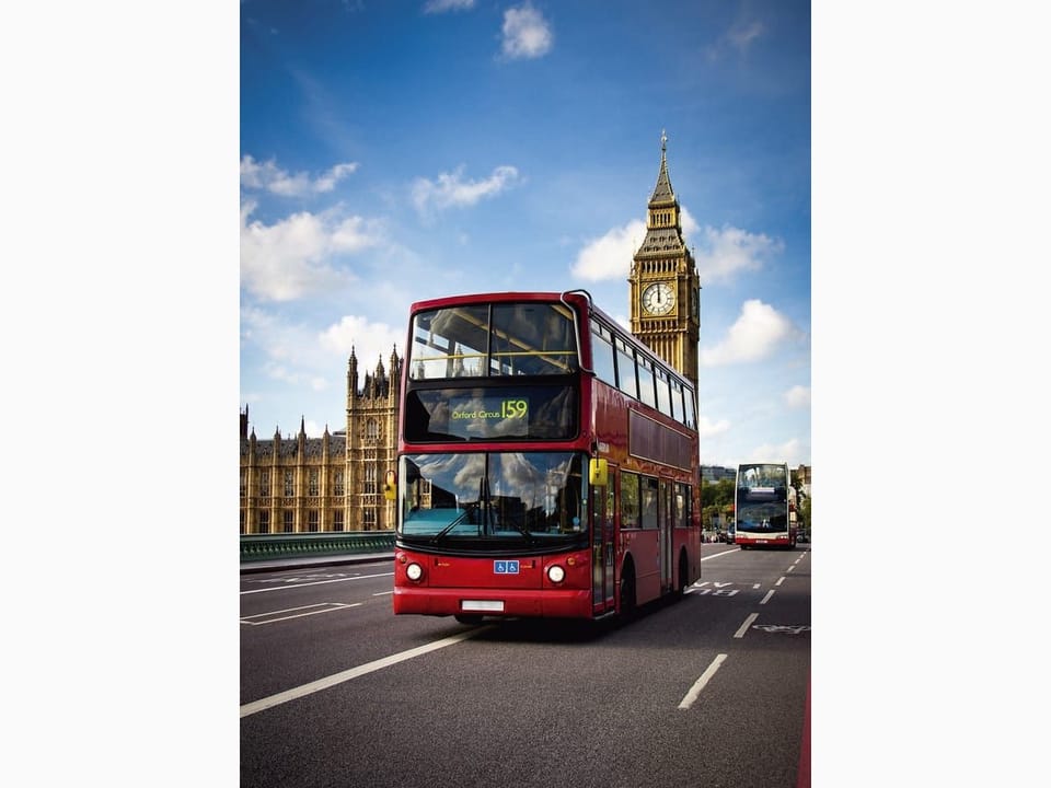 Fototapeta Czerwony autobus w Londynie na wymiar