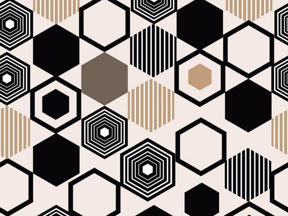 Fototapeta Geometryczny wzór z heksagonami na wymiar