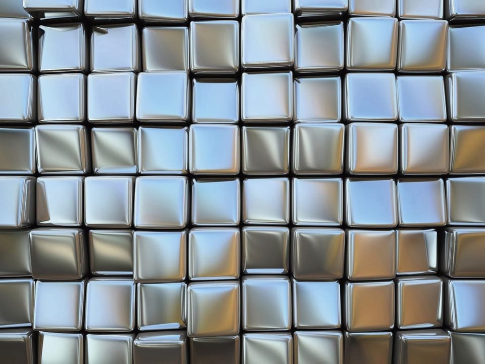 Fototapeta Metaliczne sześcienne bloki 3D na wymiar