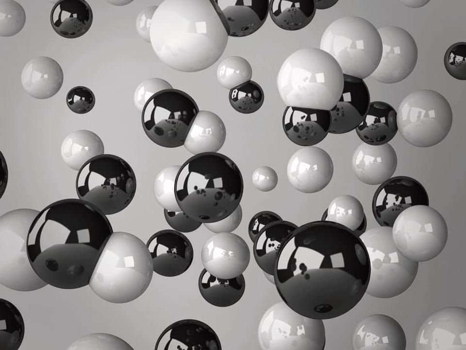 Fototapeta Geometryczne kulki w przestrzeni na wymiar