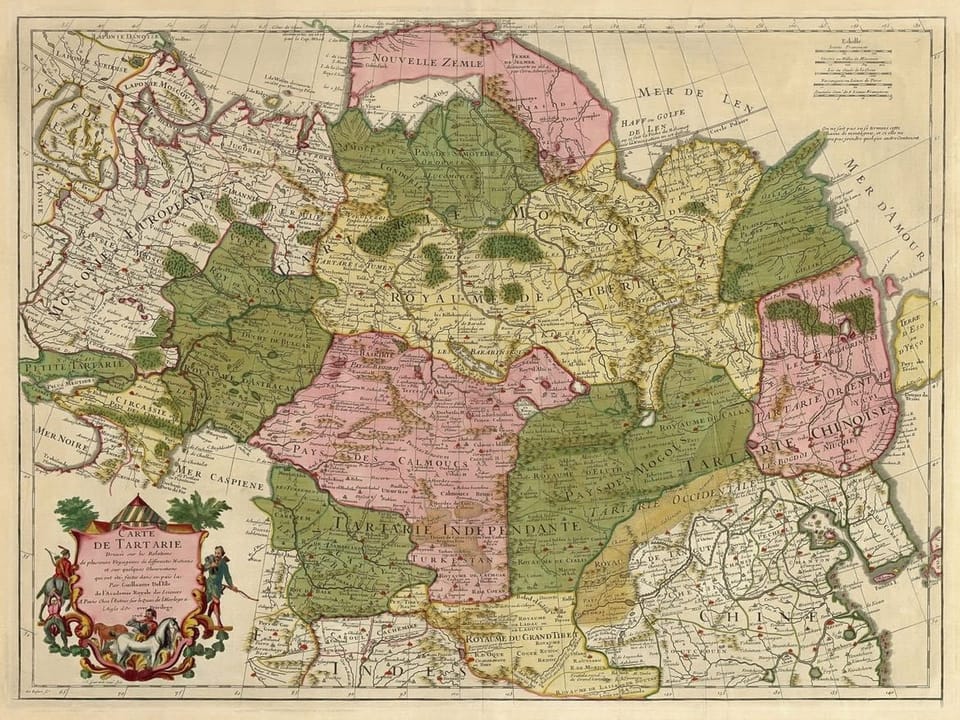 Fototapeta Stara mapa Tartarii na wymiar
