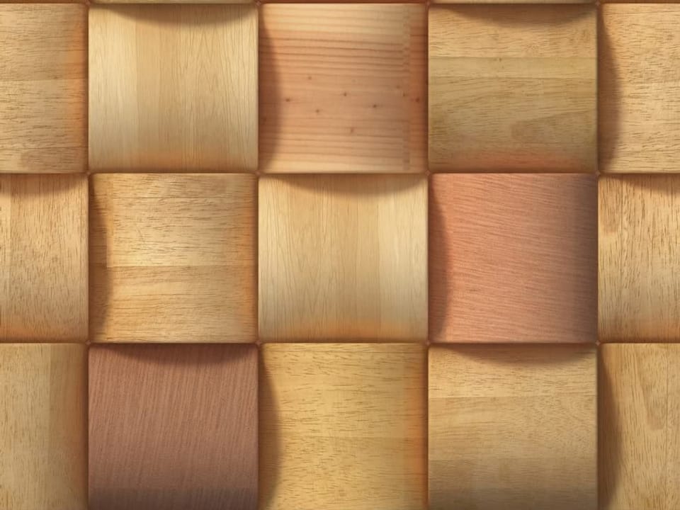 Fototapeta Drewniana mozaika 3D na wymiar