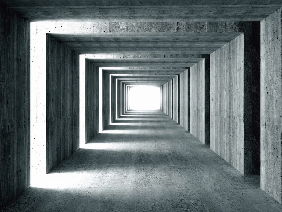 Fototapeta Betonowy tunel z perspektywą na wymiar