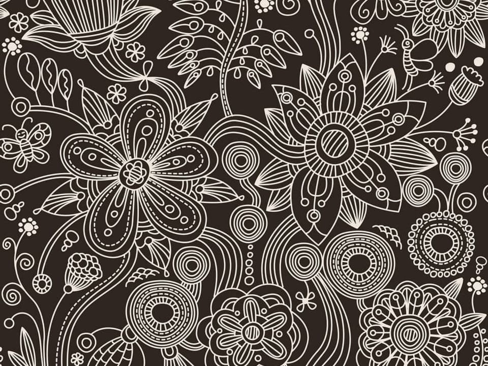 Fototapeta Kwiatowy wzór z dużymi kwiatami