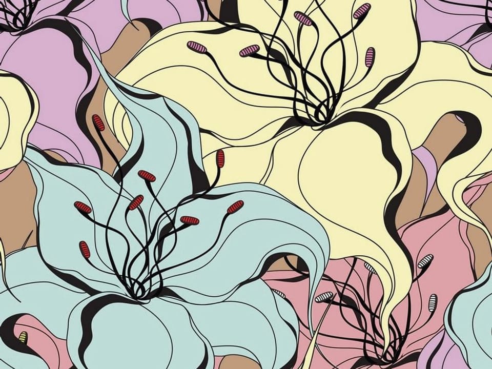 Fototapeta Kolorowe Abstrakcyjne Lilie