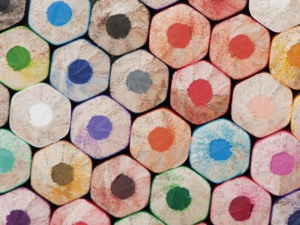 Fototapeta Kolorowe końcówki kredek