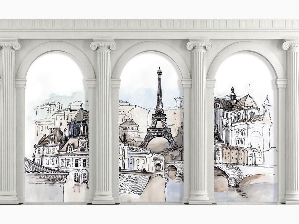 Fototapeta Widok z okna na architekturę na wymiar