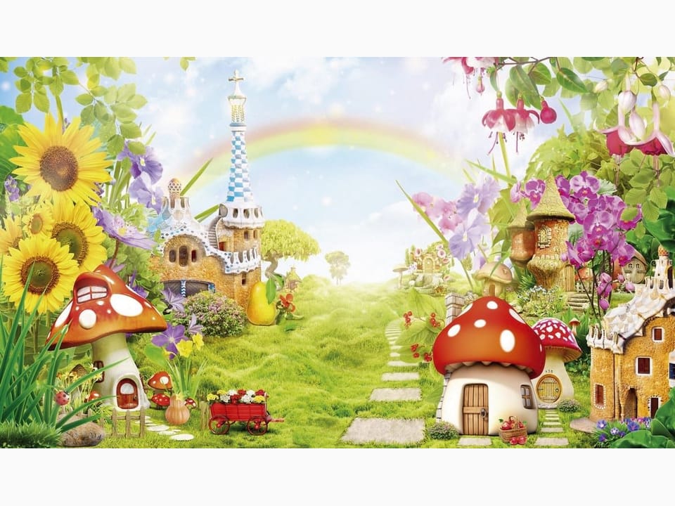 Fototapeta Fantazyjne Domki Grzybowe na wymiar