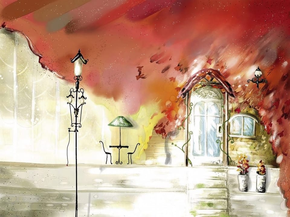 Fototapeta Wejście z ozdobną latarnią