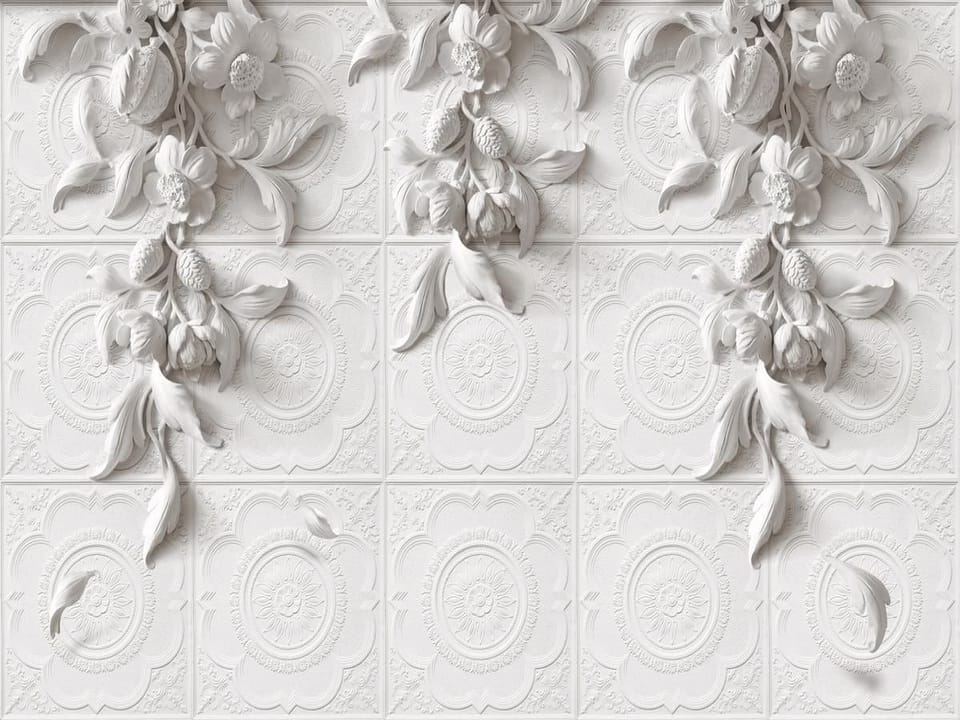 Fototapeta Ornamenty roślinne z reliefem na wymiar