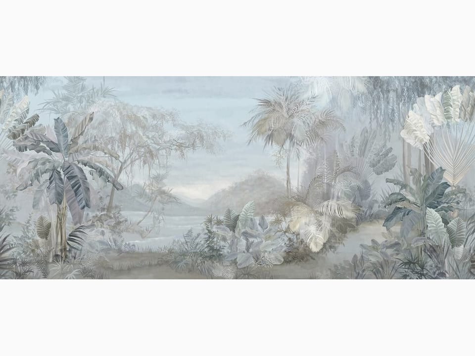 Fototapeta Tropikalny las z palmami na wymiar