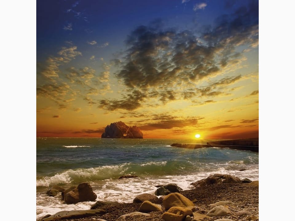 Fototapeta Zachód słońca nad morzem