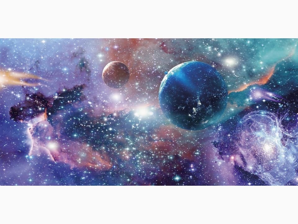 Fototapeta Kosmiczne Planety i Mgławica na wymiar