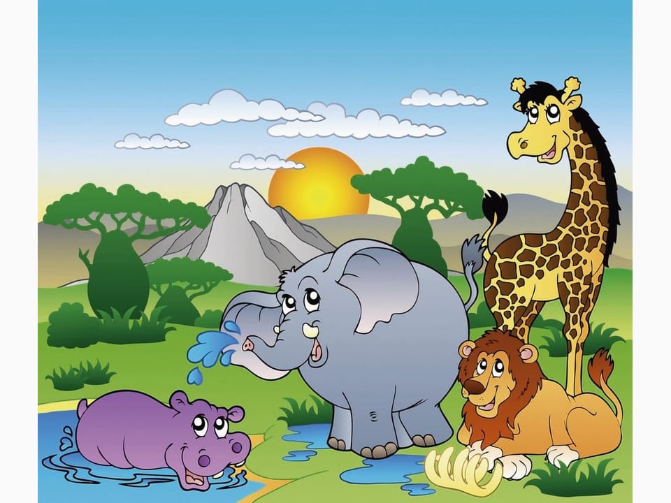 Fototapeta Zwierzęta Afrykańskie na Sawannie