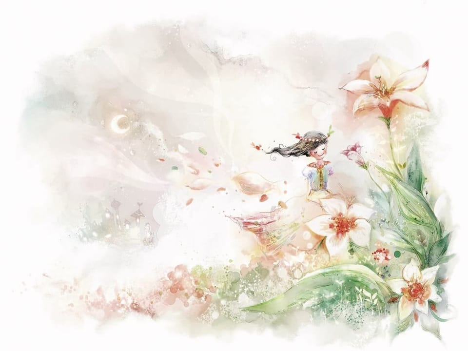 Fototapeta Dziewczynka wśród kwiatów