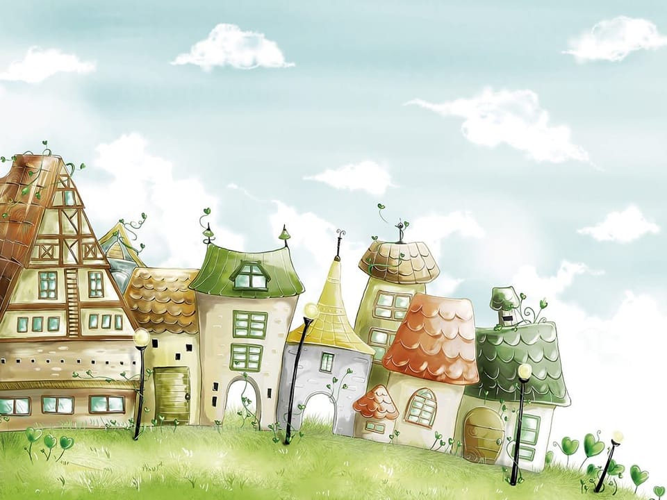 Fototapeta Kolorowe Fantazyjne Domki