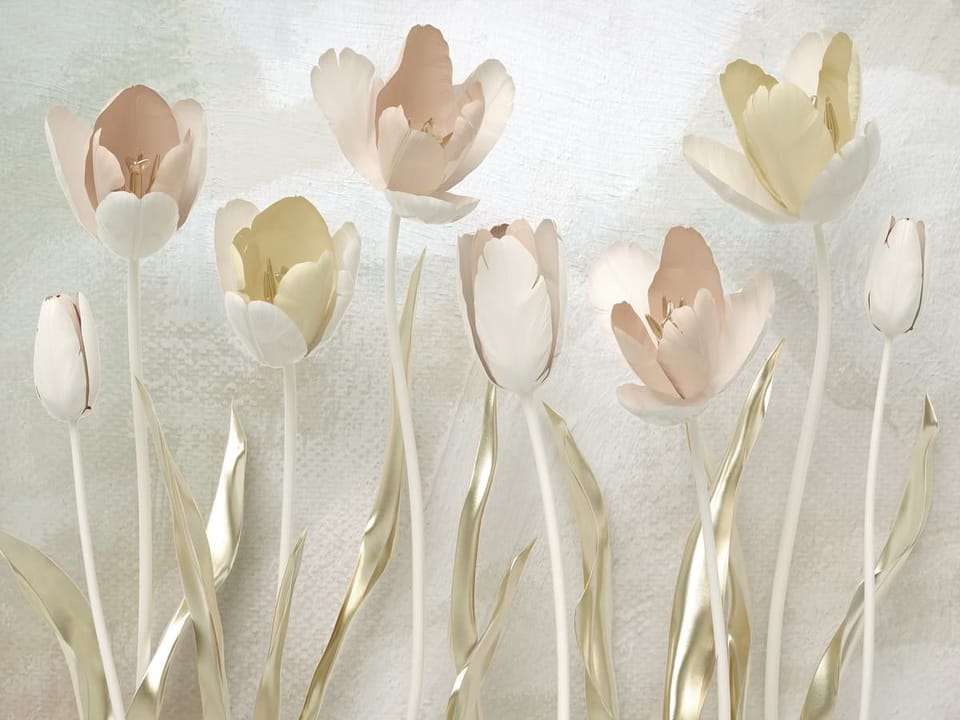 Fototapeta Tulipany w pastelowych kolorach na wymiar
