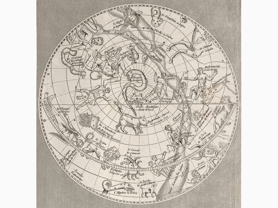 Fototapeta Mapa nieba z konstelacjami
