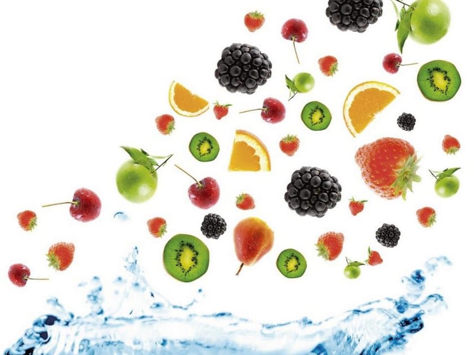 Fototapeta Owoce unoszące się w powietrzu