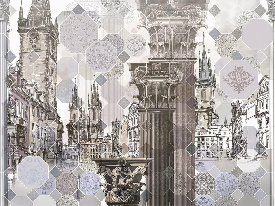 Fototapeta Miejskie kolumny i zabytki na wymiar