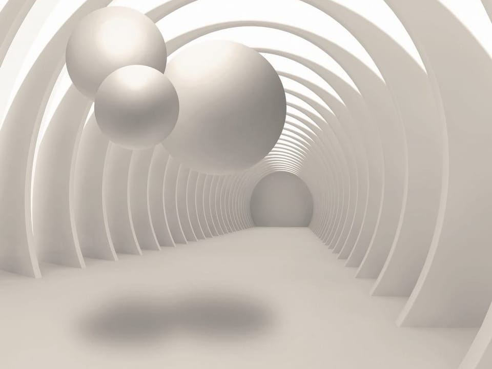 Fototapeta Futurystyczny tunel z kulami na wymiar